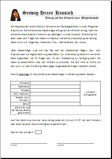 Mitgliedsantrag